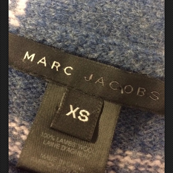 MARC JACOBS Lambswool Striped Ruffle Front Blue - Picture 6 of 8